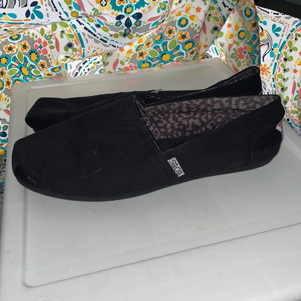 10 women’s black bobs memory foam slip on shoes - Picture 5 of 6
